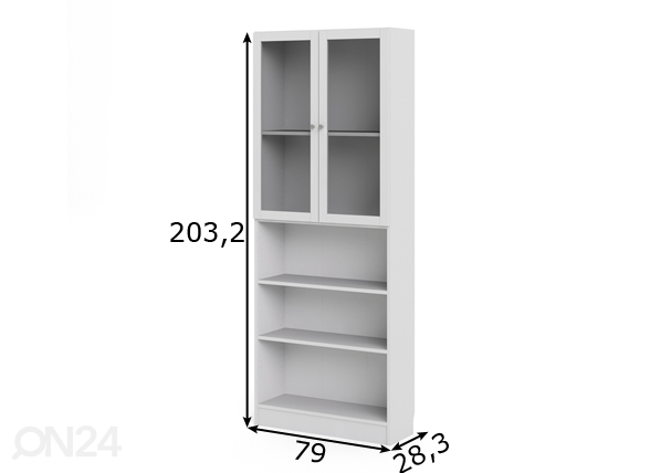 Шкаф-витрина Basic размеры