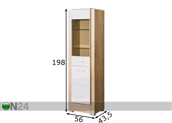 Шкаф-витрина C4 размеры