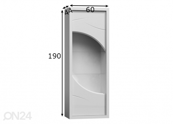 Шкаф-витрина + LED размеры