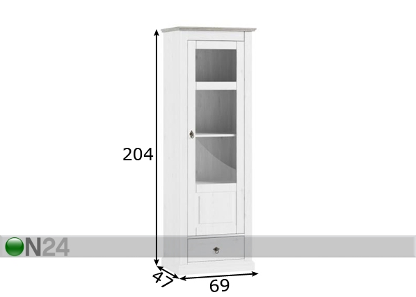 Шкаф-витрина Lima размеры