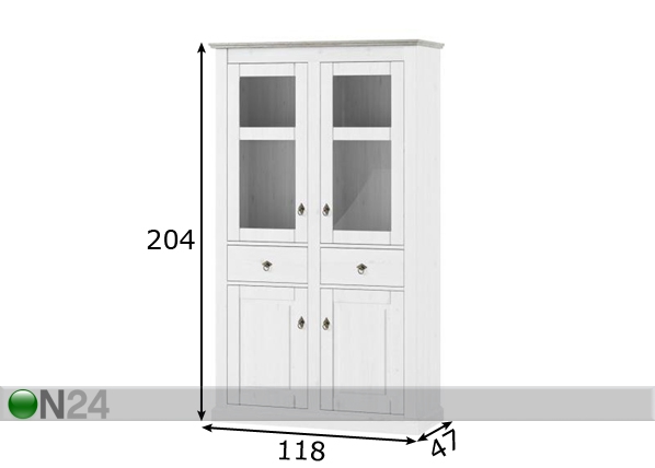 Шкаф-витрина Lima размеры