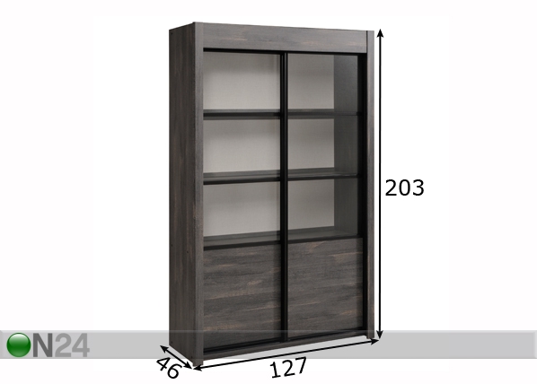 Шкаф-витрина Maxwell размеры