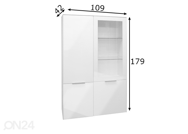 Шкаф-витрина Mix Box размеры