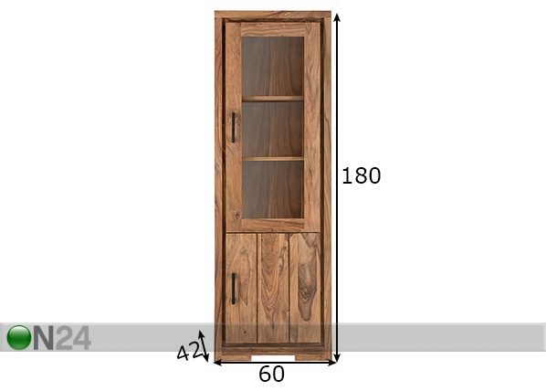 Шкаф-витрина Sanam размеры