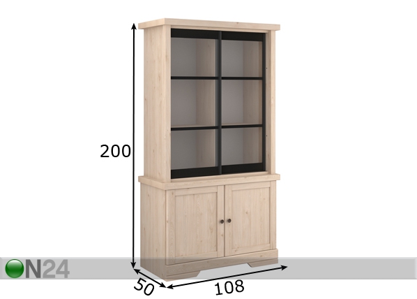 Шкаф-витрина Vanille размеры
