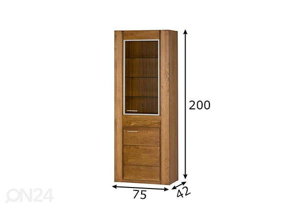 Шкаф-витрина Velvet размеры