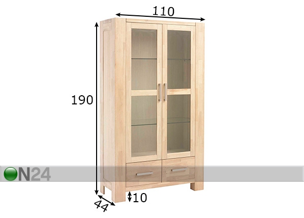 Шкаф-витрина Verona размеры
