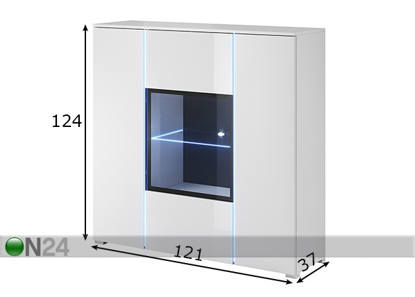 Шкаф-витрина / комод размеры