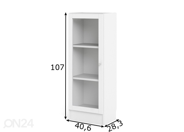 Шкаф-витрина / офисный шкаф Basic размеры