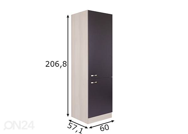 Шкаф для прачечной комнаты Porto 60 cm размеры