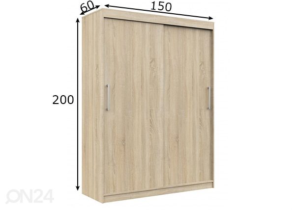 Шкаф-купе 150 cm размеры