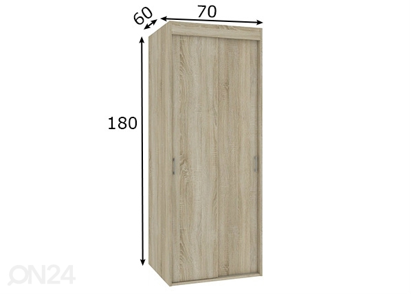 Шкаф-купе 70 cm размеры