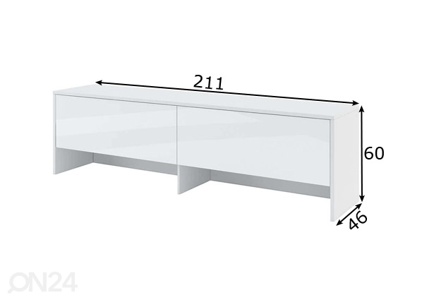Шкаф настенный Lenart BED CONCEPT размеры