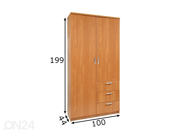 Шкаф платяной 100x44 cm размеры