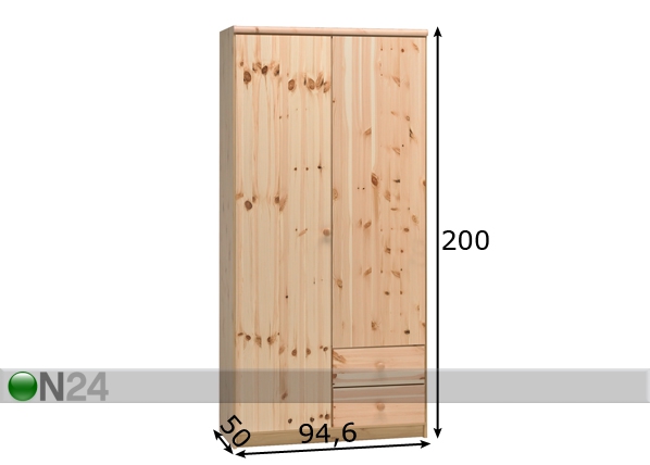 Шкаф платяной Axel 106-01 размеры