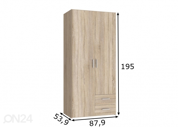 Шкаф платяной Perla 88 cm размеры