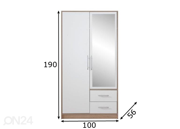 Шкаф платяной SRL3 размеры