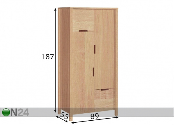 Шкаф платяной Tomi размеры