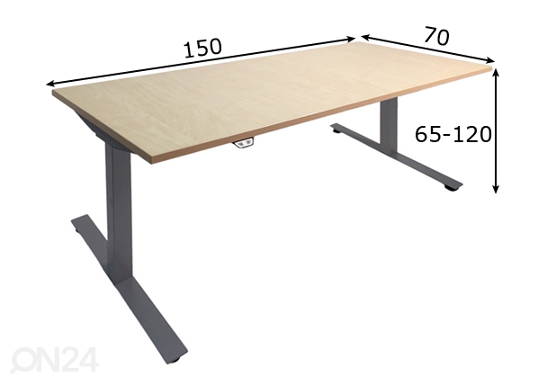 Электрически регулируемый рабочий стол размеры