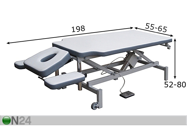 Электрический массажный стол размеры
