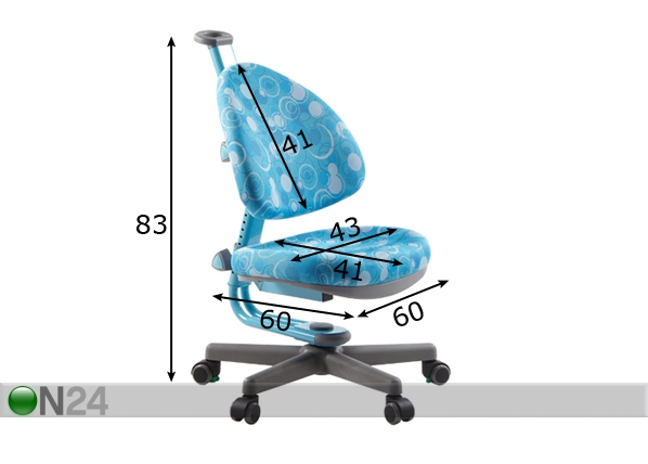 Эргономичный детский рабочий стул размеры