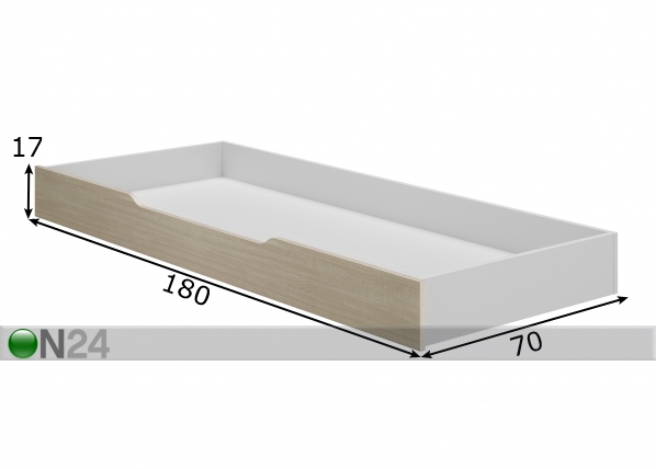 Ящик кроватный Gray размеры