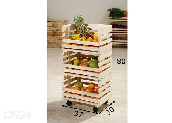 Ящики для хранения Fruits размеры