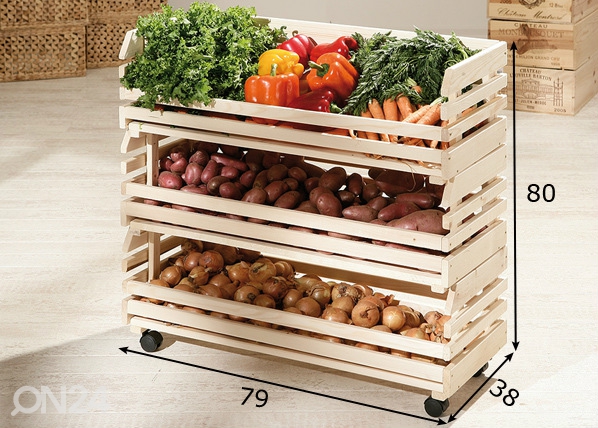 Ящики для хранения Vegetables размеры