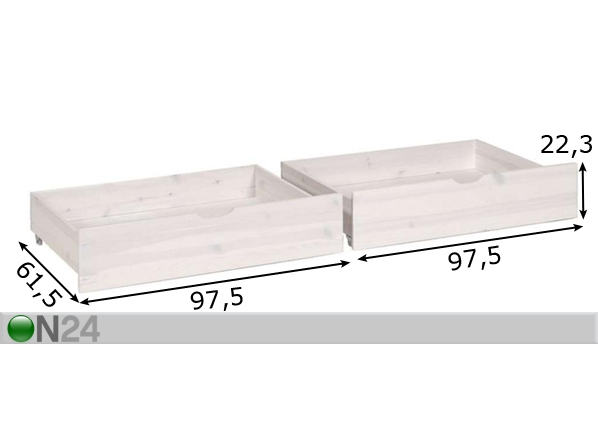 Ящики кроватные, 2 шт размеры