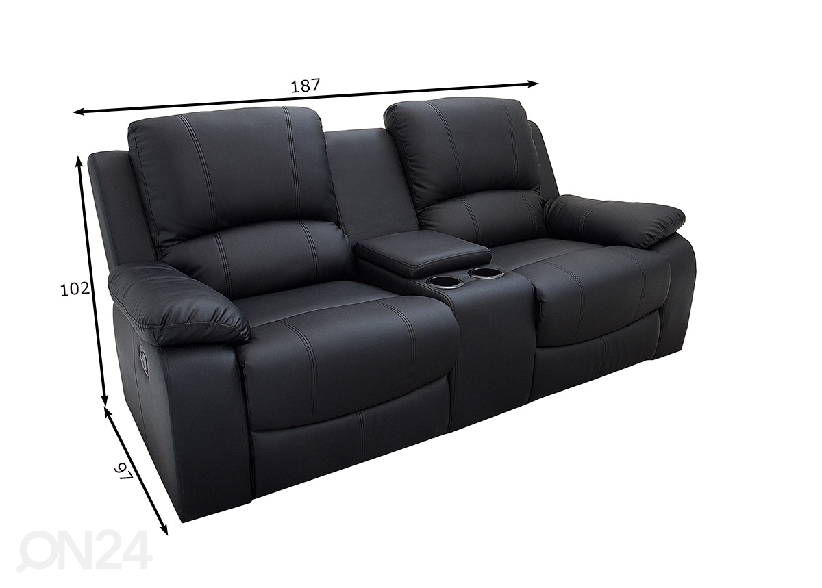 2-местный диван recliner Hollywood увеличить размеры