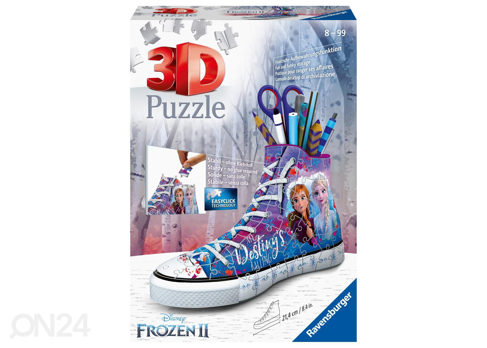 3D pusle kets pliiatsitops Frozen Ravensburger suurendatud