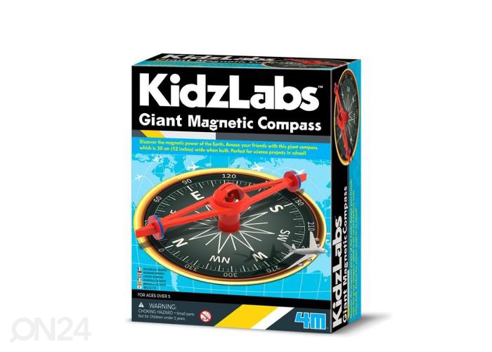 4M KidzLabs Hiiglaslik magnetkompass suurendatud