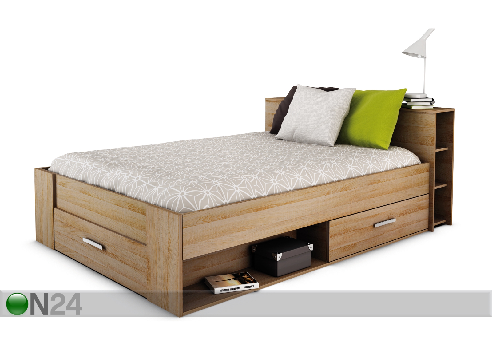 кровати односпальные с выдвижными ящиками из дерева