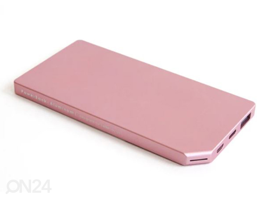 Allocacoc akupank PowerBank Slim Aluminium 5000 mAh, roosa suurendatud