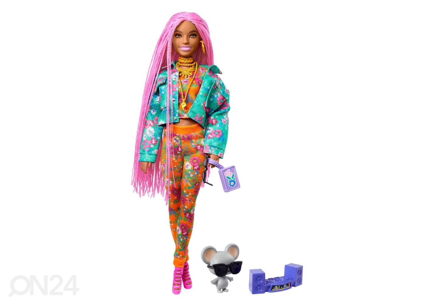 Barbie Extra nukk Pink Braids suurendatud