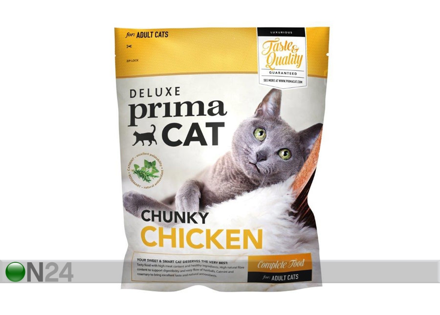 Deluxe PrimaCat корм для кошек с курицей 2х400 г увеличить