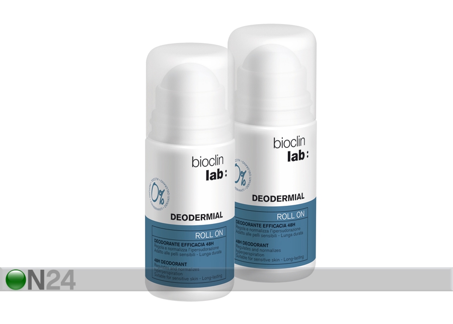 Deodorant Bioclin Lab tundlikule nahale 48H 2x50ml suurendatud