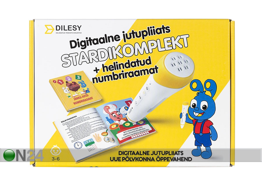 Digitaalne jutupliiats Jänku-Jussi numbriraamat stardikomplekt suurendatud