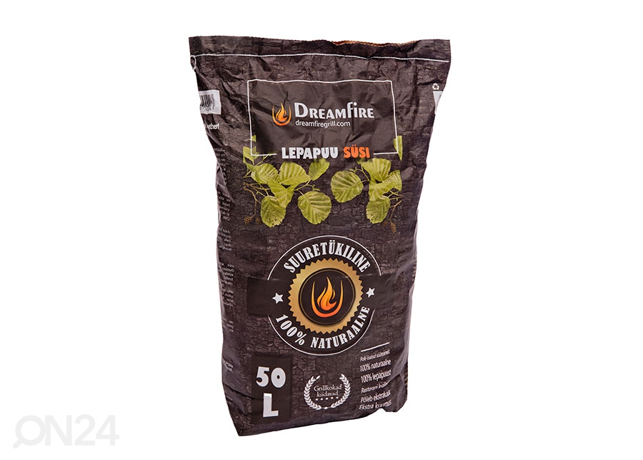 Dreamfire® Lepapuust süsi 50 L suurendatud