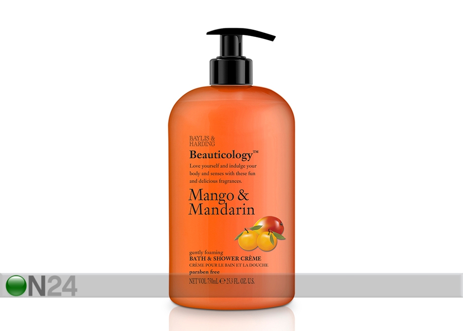 Dušigeel Beautycology mango ja mandariin 750 ml suurendatud