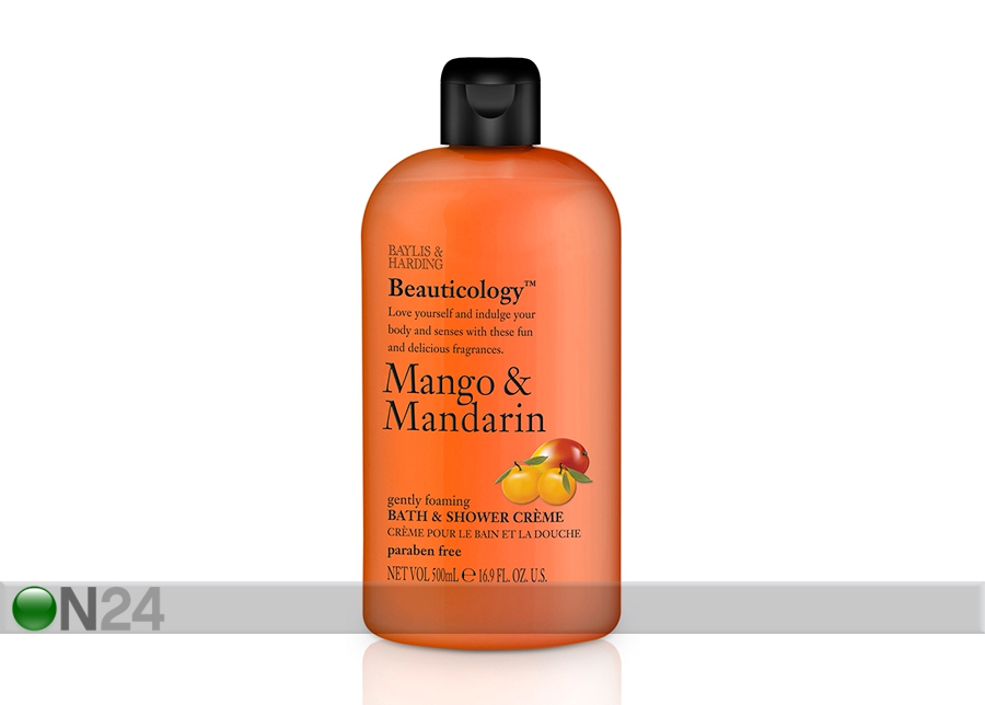 Dušikreem Beautycology mango ja mandariin 500 ml suurendatud