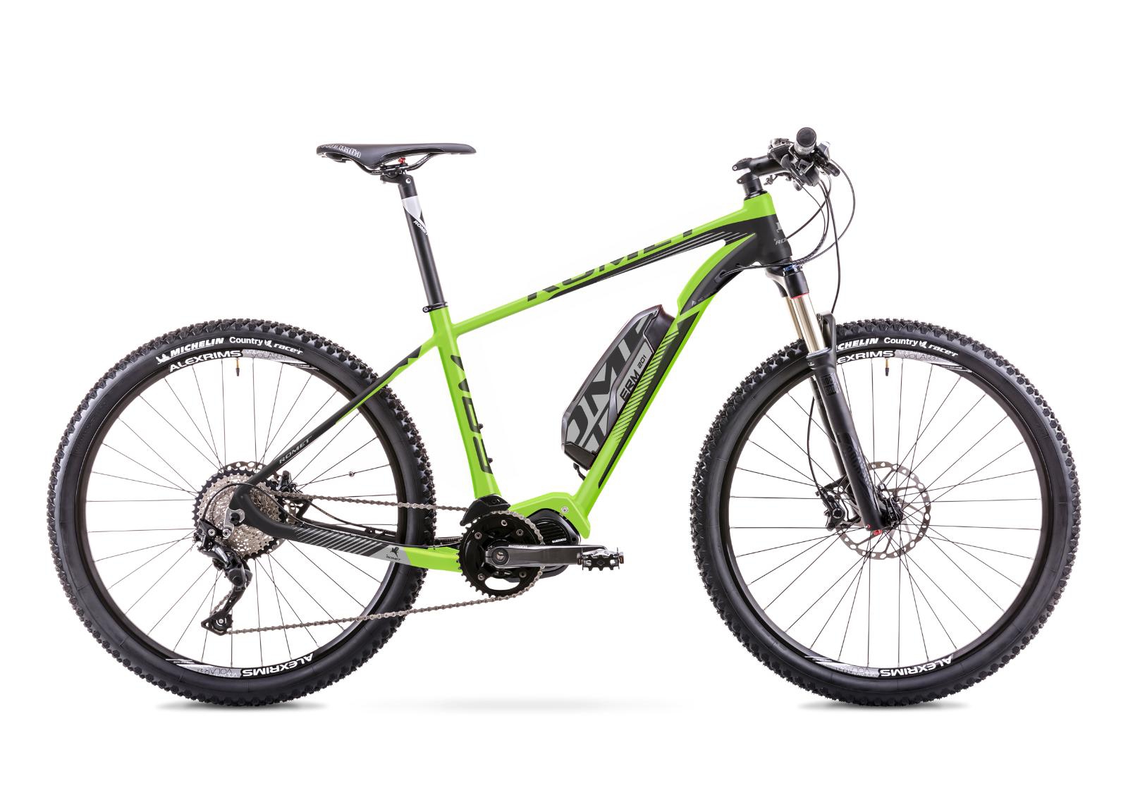 Elektriline maastikujalgratas 18 M ROMET ERM 201 must-roheline suurendatud