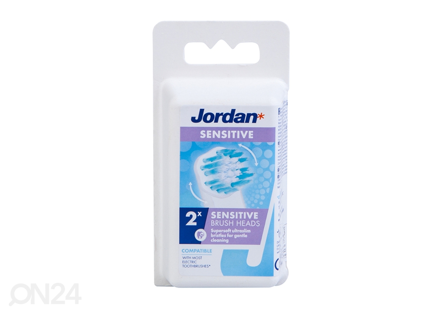 Elektrilise hambaharja vahetushari Jordan Sensitive 2 tk suurendatud