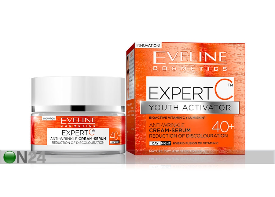 Expert C näokreem-seerum 40+ Eveline Cosmetics 50ml suurendatud