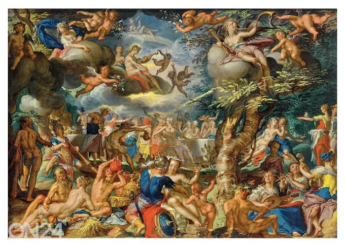 Fliis fototapeet A banquet of the Gods by Joachim Wtewael 400x260 cm suurendatud