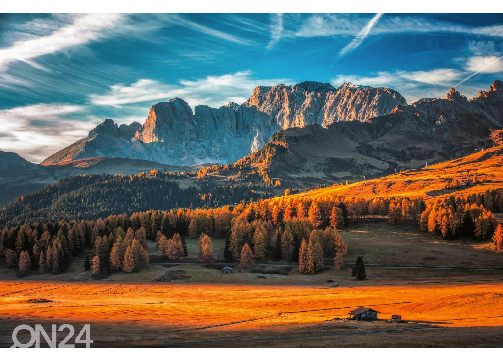 Fliis fototapeet Autumn Sunrise Scenery suurendatud