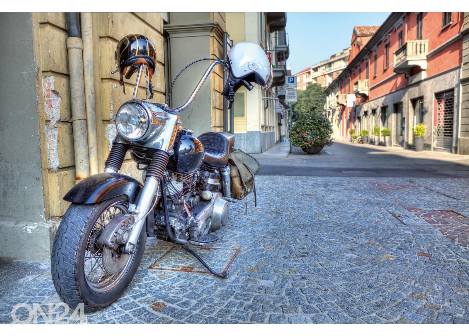 Fliis fototapeet Big Motorcycle suurendatud