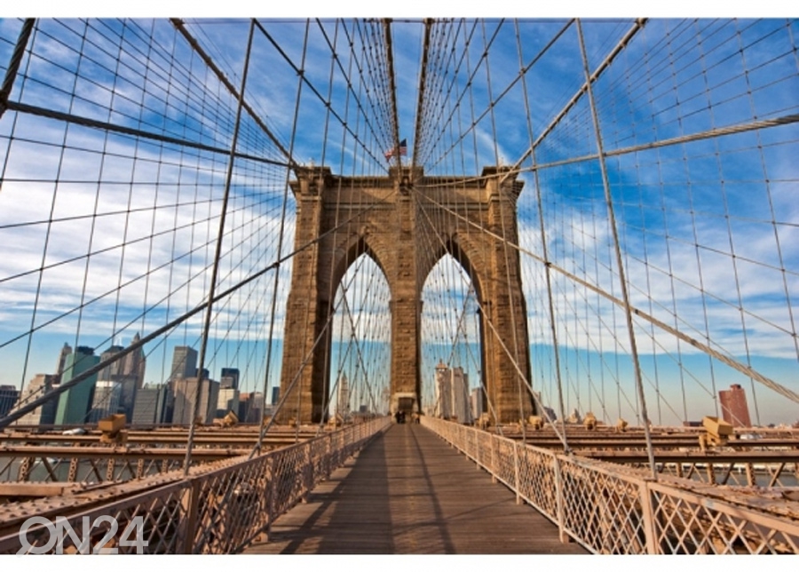 Fliis fototapeet Brooklyn bridge 150x250 cm suurendatud