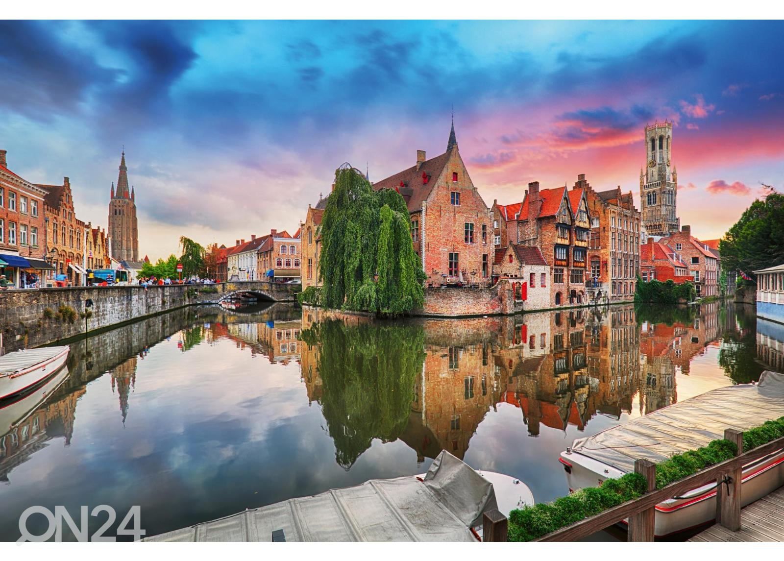 Fliis fototapeet Bruges, Belgium suurendatud
