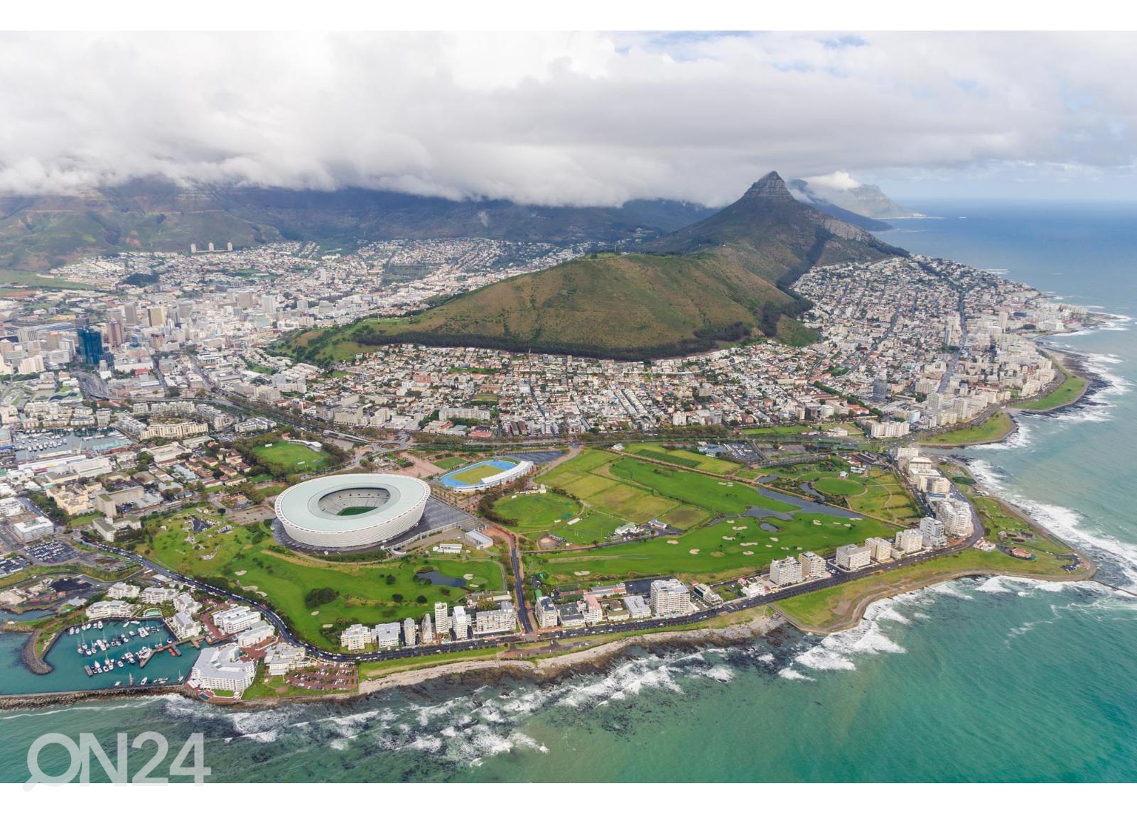 Fliis fototapeet Cape Town suurendatud